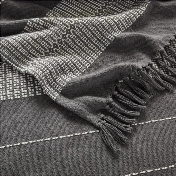 NWT Global Fringed Oversized Throw Blanket
Gray - Threshold - Picture 3 of 4